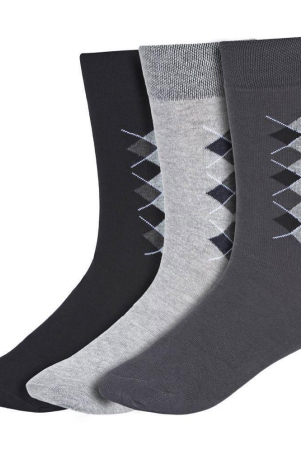 Creature Gray Formal Mid Length Socks Pack of 3 - Gray