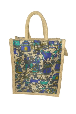 handcrafted-jute-blue-bag-with-colorful-indian-village-scenesmall