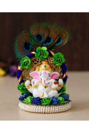 ecraftindia-showpiece-resin-ganesha-idol-8-x-8-cms-pack-of-1