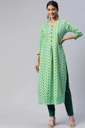 svarchi-green-cotton-womens-a-line-kurti-pack-of-1-none