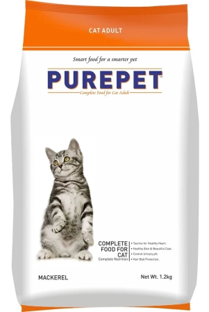 Purepet Mackerel Adult Cat Food, 1.2 Kg