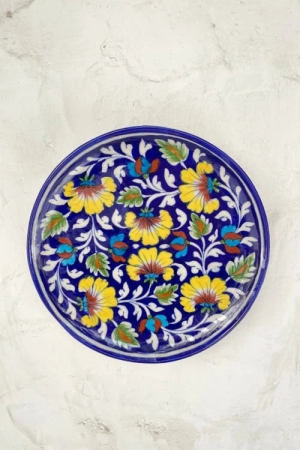 RAM GOPAL BLUE POTTERY HANDCRAFTED WALL PLATE