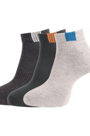 Dollar Socks Cotton Ankle Length Socks Pack of 3 - Multi