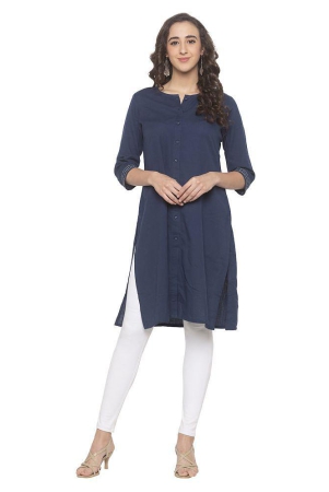 globus-navy-viscose-womens-straight-kurti-m