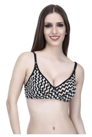 Elina Pack of 2 Cotton Non Padded Womens T-Shirt Bra ( Black ) - None