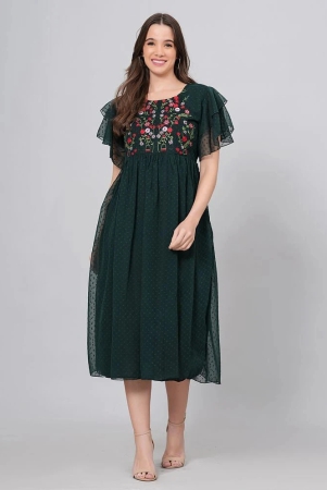 jc4u-crepe-embroidered-midi-womens-fit-flare-dress-green-pack-of-1-none