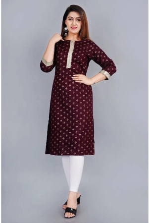 sipet-maroon-rayon-womens-straight-kurti-pack-of-1-none