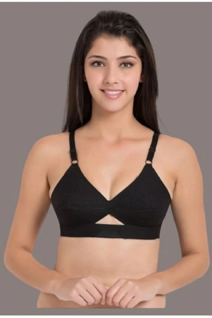 zourt-black-cotton-non-padded-womens-everyday-bra-pack-of-1-none