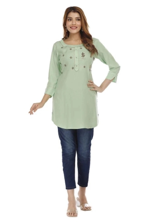 jc4u-green-rayon-womens-straight-kurti-pack-of-1-xl