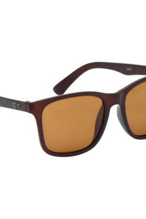 Hrinkar Brown Rectangular Sunglasses Styles Brown Frame Polarized Glasses for Men & Women - HRS504-BWN-BWN-P