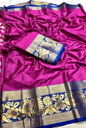 stylish-multicolored-cotton-silk-saree-with-blouse-piece-pink