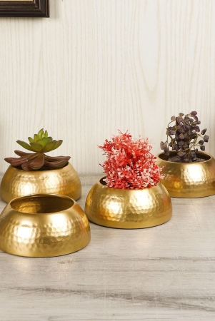 metal-bowl-planter-set-of-4-gold