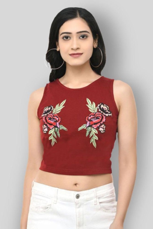 saakaa-maroon-polyester-womens-crop-top-pack-of-1-xl