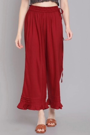 elasticated-flared-woven-palazzos