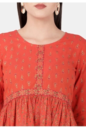 alena-orange-cotton-womens-flared-kurti-s