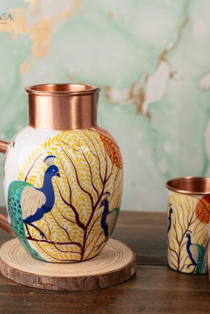 peacock-print-pure-copper-jug-with-2-glasses-set