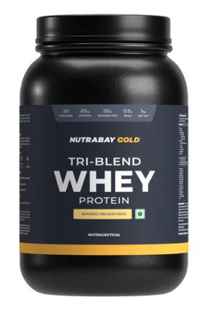 nutrabay-gold-tri-blend-whey-protein-powder-1kg-mango-milkshake-25g-protein-55g-bcaa-concentrate-isolate-hydrolyzed-protein-muscle-growth-recovery-gym-supplement-for-men-women