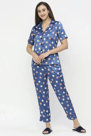 smarty-pants-teal-satin-womens-nightwear-nightsuit-sets-pack-of-1-none