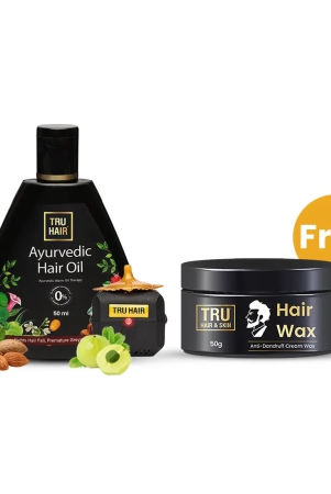 Ayurvedic oil with Heater 50ml +Free Hair Wax 50gms | CRM