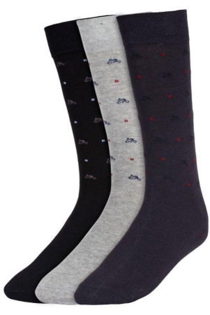 Creature Gray Formal Full Length Socks Pack of 3 - Gray