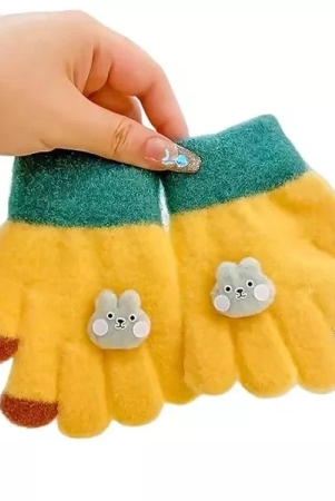 tomorrow-fashion-baby-hand-gloves-warm-and-comfortable-knitted-gloves-0-3-years-yellow