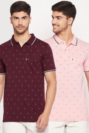 uniberry-maroon-cotton-blend-regular-fit-mens-polo-t-shirt-pack-of-2-none