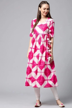 antaran-cotton-printed-angrakha-womens-kurti-pink-pack-of-1-none