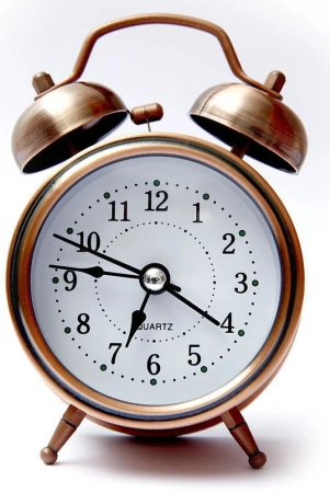 e-deal-analog-vintage-twin-bell-copper-table-alarm-clock-pack-of-1