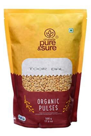 pure-sure-organic-toor-dal-healthy-wholesome-organic-pulses-rich-in-fibre-high-protein-low-calories-no-preservatives-500gm
