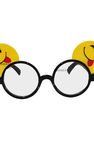 shanaya-fancy-funny-smiley-shape-party-eye-glasses-sunglasses-goggles-set-for-theme-parties-birthday-for-girls-boys-men-women-set-of-2-pieces