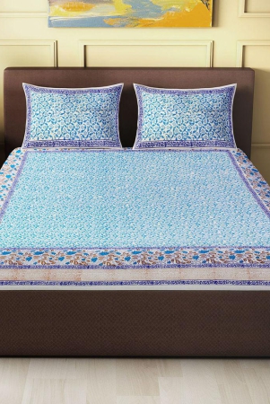 cerulean-jaal-block-printed-double-bedsheet