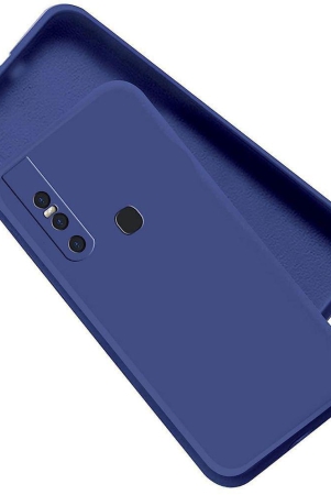 case-vault-covers-blue-silicon-plain-cases-compatible-for-vivo-v15-pack-of-1-blue