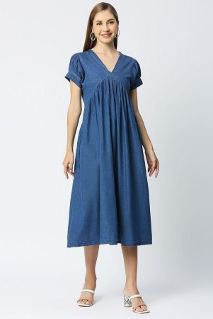 cefalu-denim-solid-midi-womens-a-line-dress-blue-pack-of-1-none