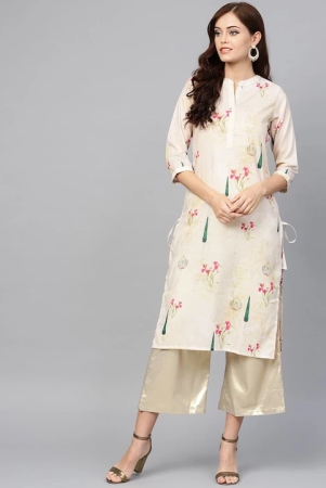 women-beige-pink-printed-straight-kurta