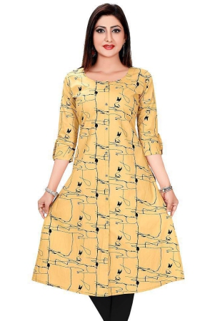 meher-impex-yellow-cotton-womens-front-slit-kurti-pack-of-1-s