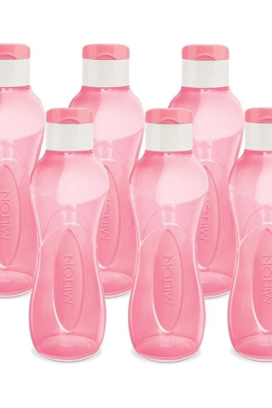 milton-i-go-flip-plastic-water-bottle-set-of-6-750-ml-each-pink-sports-gym-home-kitchen-travel-bottle-hiking-treking-reusable-pink