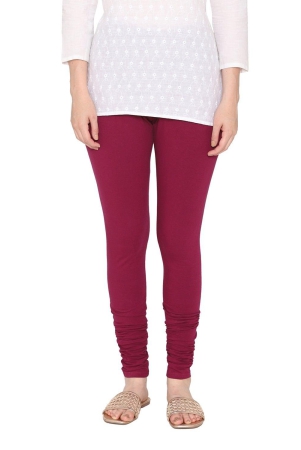 Women's Cotton Churidar leggings (Free Size) - Violet