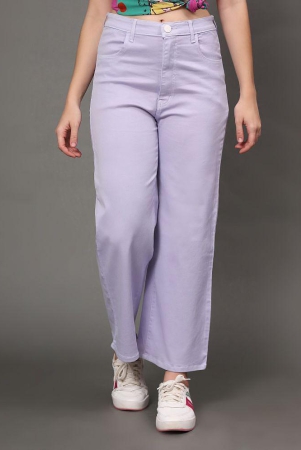 AngelFab - Purple Denim Flared Women''s Jeans ( Pack of 1 ) - None