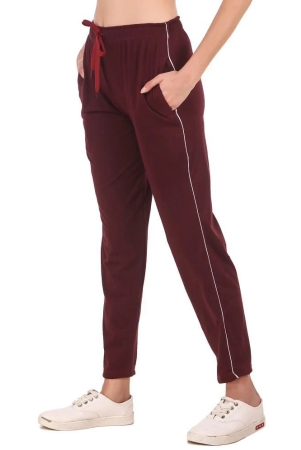 uzarus-maroon-cotton-blend-womens-gym-trackpants-pack-of-1-2xl