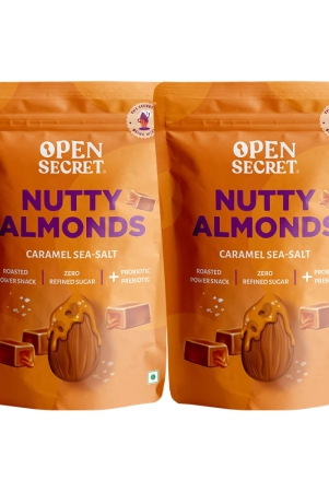 Nutty Almonds : Caramel Sea Salt : 60g (Pack of 2)