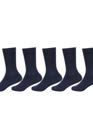 School Socks Lycra Plain Navy blue-5 pair of socks - 5-6Years