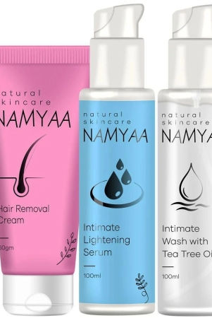 namyaa-intimate-care-kit-intimate-lightening-serum-intimate-wash-bikini-line-hair-removal-cream-set-of-3