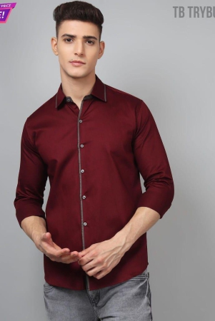 Luxe PartyWear WineRed Shirt