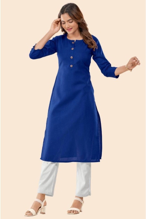 glomee-blue-cotton-womens-straight-kurti-pack-of-1-none