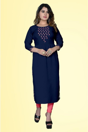 haya-fashion-navy-rayon-womens-straight-kurti-pack-of-1-none