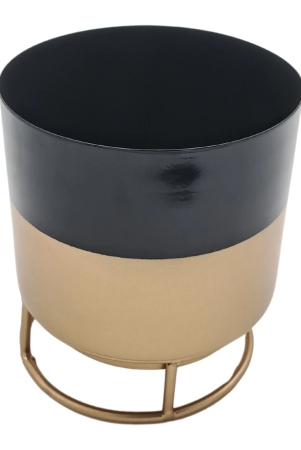 dual-tone-metal-planter-gold-black