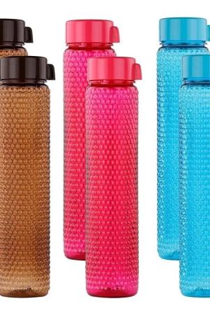 oliveware-multicolour-water-bottle-400-ml-set-of-6-multicolour