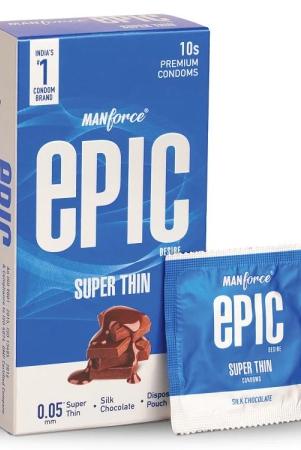 manforce-epic-desire-super-thin-premium-condom-for-men-silk-chocolate-flavour-disposable-pouch-10-counts