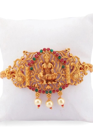 sukkhi-artistically-pearl-gold-plated-goddess-laxmi-bajuband-for-women-multi-color