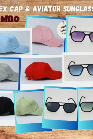 BASEBALL CAP and SUNGLASS COMBO-Red / Blue